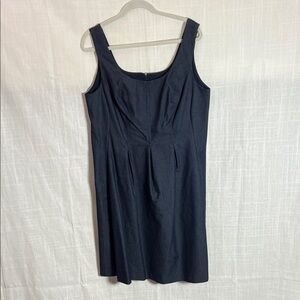 Nine West Navy Blue Denim Fit and Flare Dress Sz 16